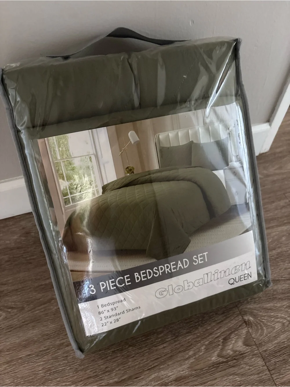 Olive 3-Piece Bedspread Set - Queen